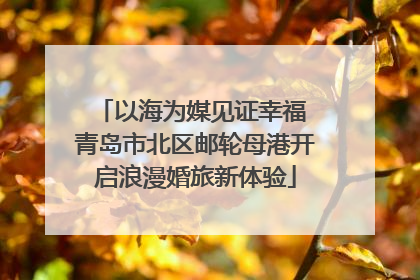 以海为媒见证幸福 青岛市北区邮轮母港开启浪漫婚旅新体验