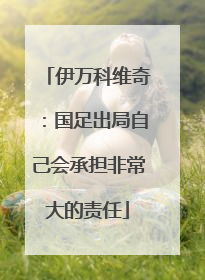 伊万科维奇：国足出局自己会承担非常大的责任