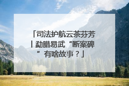 司法护航云茶芬芳丨勐腊易武“断案碑”有啥故事？