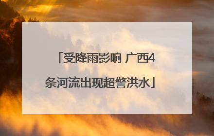 受降雨影响 广西4条河流出现超警洪水