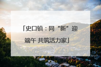 史口镇：同“新”迎端午 共筑活力家
