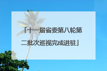 十一届省委第八轮第二批次巡视完成进驻