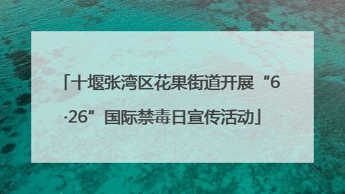 十堰张湾区花果街道开展“6·26”国际禁毒日宣传活动