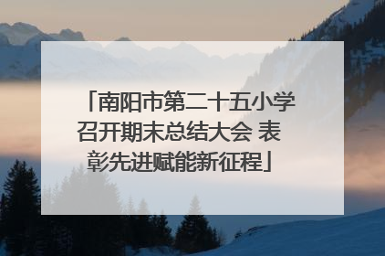 南阳市第二十五小学召开期末总结大会 表彰先进赋能新征程