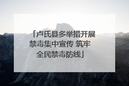 卢氏县多举措开展禁毒集中宣传 筑牢全民禁毒防线