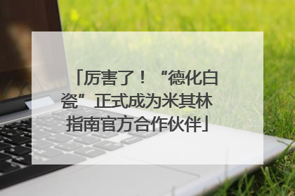 厉害了！“德化白瓷”正式成为米其林指南官方合作伙伴
