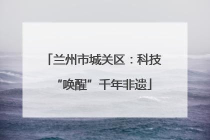 兰州市城关区：科技“唤醒”千年非遗