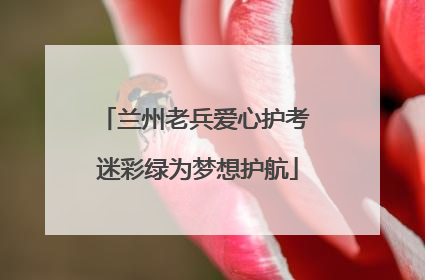 兰州老兵爱心护考 迷彩绿为梦想护航