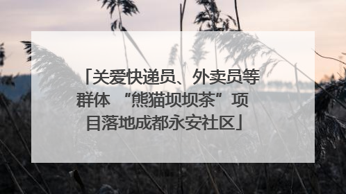 关爱快递员、外卖员等群体 “熊猫坝坝茶”项目落地成都永安社区