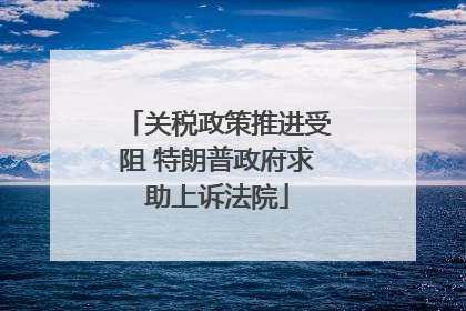 关税政策推进受阻 特朗普政府求助上诉法院