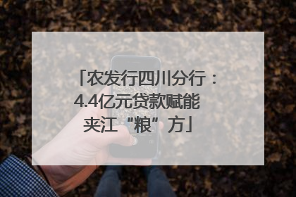 农发行四川分行：4.4亿元贷款赋能夹江“粮”方