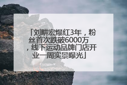 刘畊宏爆红3年，粉丝首次跌破6000万，线下运动品牌门店开业一周实景曝光