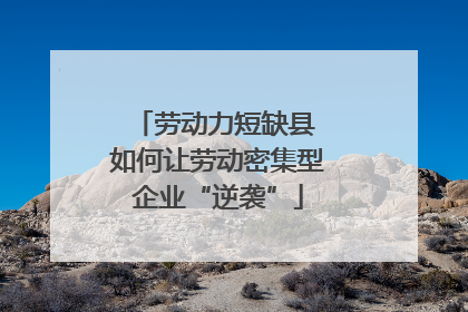劳动力短缺县 如何让劳动密集型企业“逆袭”