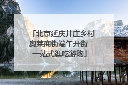北京延庆井庄乡村奥莱商街端午开街 一站式逛吃游购