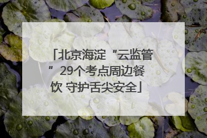 北京海淀“云监管”29个考点周边餐饮 守护舌尖安全
