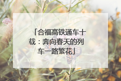 合福高铁通车十载：奔向春天的列车一路繁花
