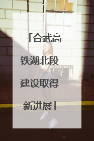 合武高铁湖北段建设取得新进展