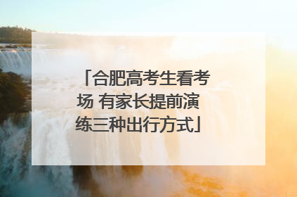 合肥高考生看考场 有家长提前演练三种出行方式