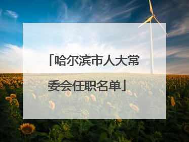 哈尔滨市人大常委会任职名单