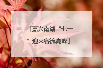 嘉兴南湖“七一”迎来客流高峰