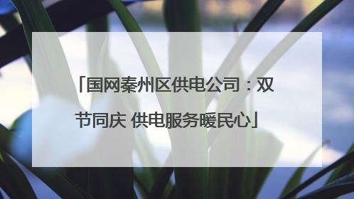 国网秦州区供电公司：双节同庆 供电服务暖民心