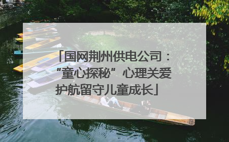 国网荆州供电公司：“童心探秘”心理关爱护航留守儿童成长
