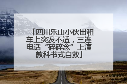 四川乐山小伙出租车上突发不适，三连电话“碎碎念”上演教科书式自救
