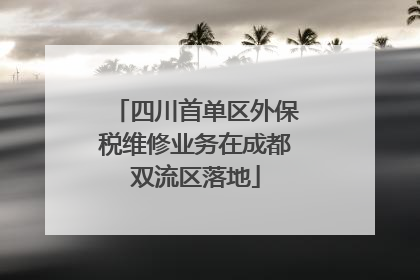 四川首单区外保税维修业务在成都双流区落地