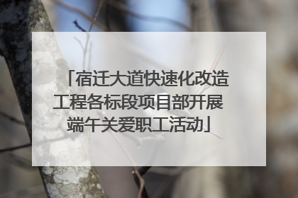 宿迁大道快速化改造工程各标段项目部开展端午关爱职工活动