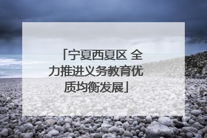 宁夏西夏区 全力推进义务教育优质均衡发展