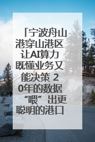 宁波舟山港穿山港区让AI算力既懂业务又能决策 20年的数据“喂”出更聪明的港口