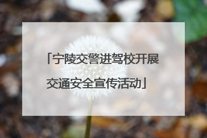 宁陵交警进驾校开展交通安全宣传活动