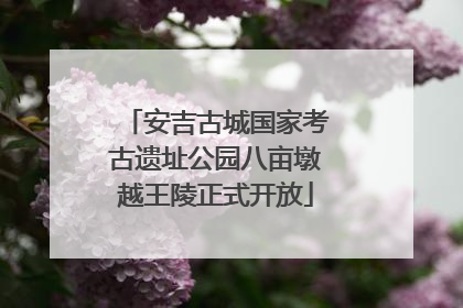 安吉古城国家考古遗址公园八亩墩越王陵正式开放