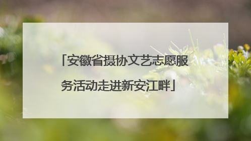 安徽省摄协文艺志愿服务活动走进新安江畔