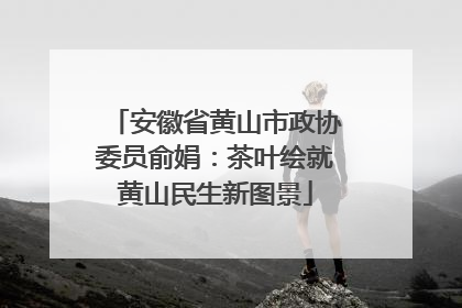 安徽省黄山市政协委员俞娟：茶叶绘就黄山民生新图景