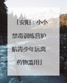 安阳：小小禁毒训练营护航青少年远离药物滥用