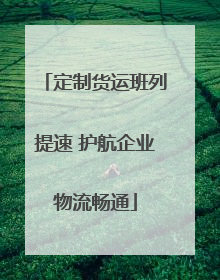 定制货运班列提速 护航企业物流畅通