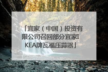 宜家（中国）投资有限公司召回部分宜家IKEA牌瓦福压蒜器