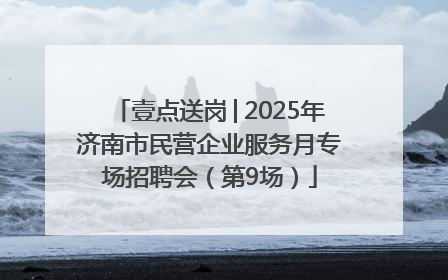 壹点送岗│2025年济南市民营企业服务月专场招聘会（第9场）