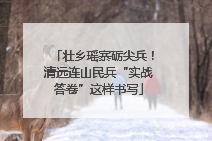 壮乡瑶寨砺尖兵！清远连山民兵“实战答卷”这样书写