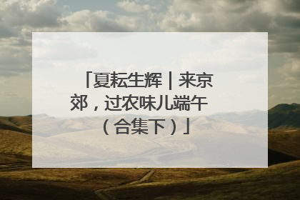 夏耘生辉｜来京郊，过农味儿端午（合集下）