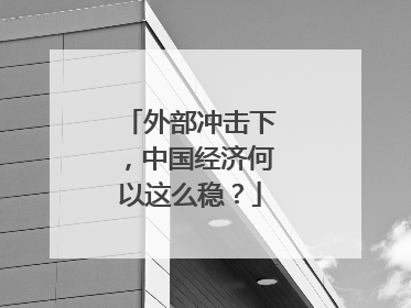 外部冲击下，中国经济何以这么稳？