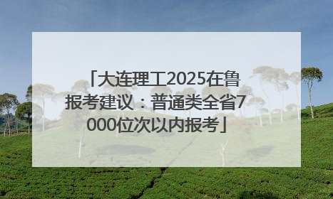 大连理工2025在鲁报考建议：普通类全省7000位次以内报考