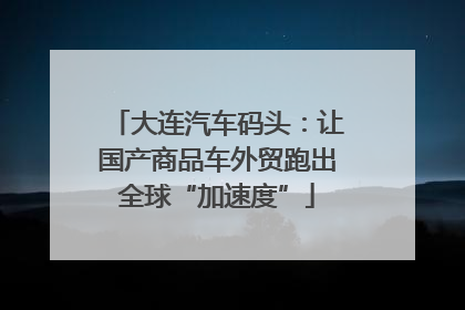 大连汽车码头：让国产商品车外贸跑出全球“加速度”