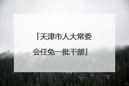 天津市人大常委会任免一批干部
