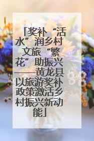 奖补“活水”润乡村 文旅“繁花”助振兴——黄龙县以旅游奖补政策激活乡村振兴新动能
