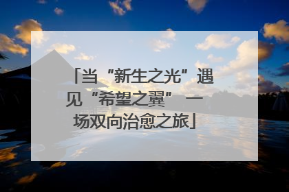 当“新生之光”遇见“希望之翼” 一场双向治愈之旅
