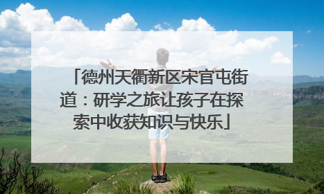 德州天衢新区宋官屯街道：研学之旅让孩子在探索中收获知识与快乐
