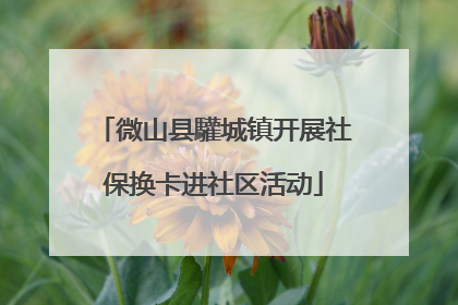 微山县驩城镇开展社保换卡进社区活动
