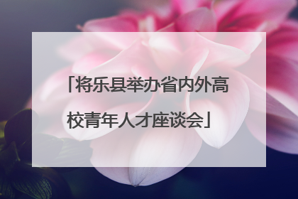 将乐县举办省内外高校青年人才座谈会